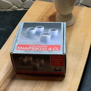 HUKKA | Set of 4 | Soapstone Schnapps 4 cl Shot Glasses